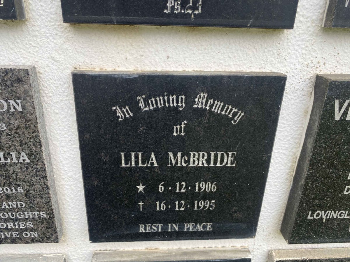 McBRIDE Lila 1906-1995