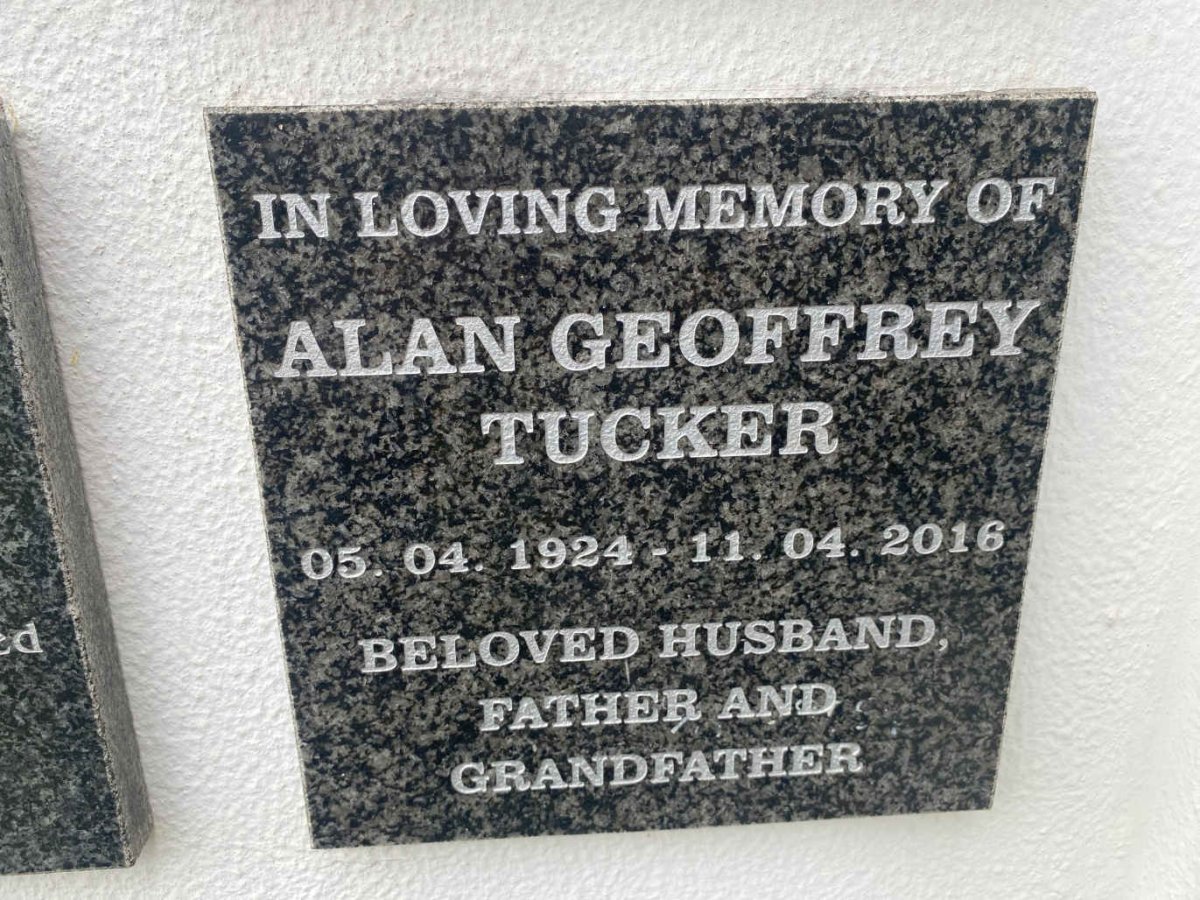 TUCKER Alan Geoffrey 1924-2016