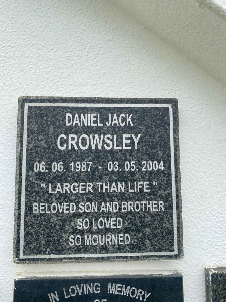 CROWSLEY Daniel Jack 1987-2004