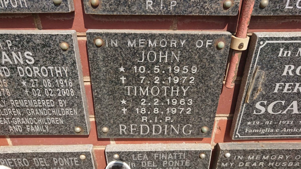 REDDING John 1959-1972 :: REDDING Timothy 1963-1972