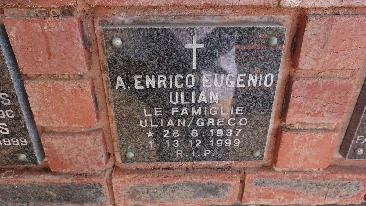 ULIAN A. Enrico Eugenio 1937-1999