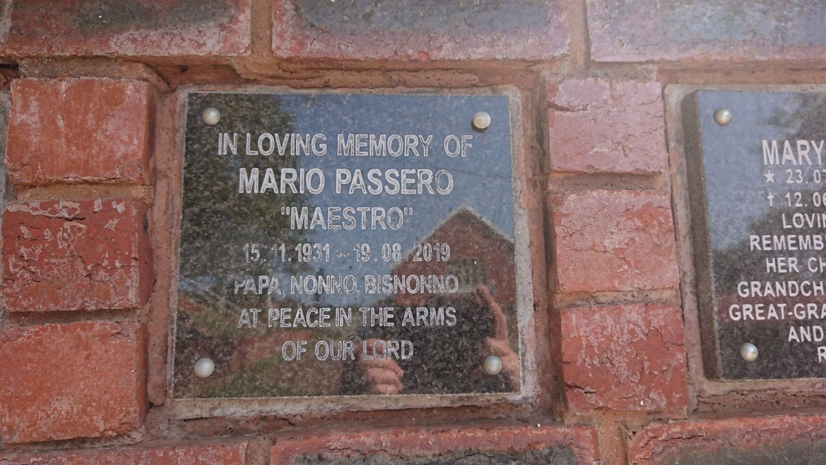 PASSERO Mario 1931-2019