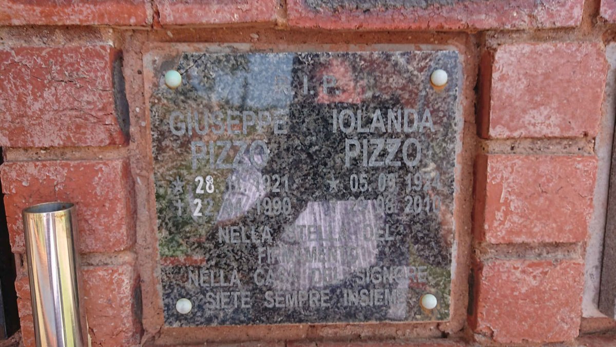 PIZZO Giuseppe 1921-1990 & Iolanda 1924-2010