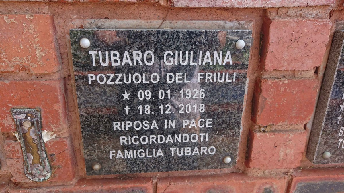 GIULIANA Tubaro 1926-2018