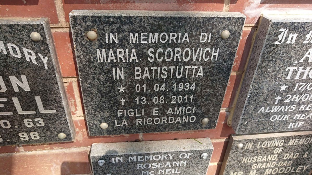 SCOROVICH Maria 1934-2011