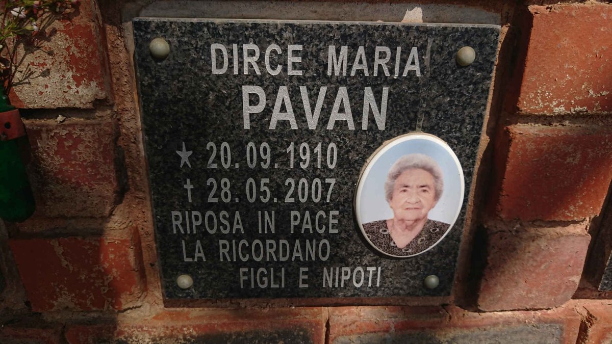 PAVAN Dirce Maria 1910-2007