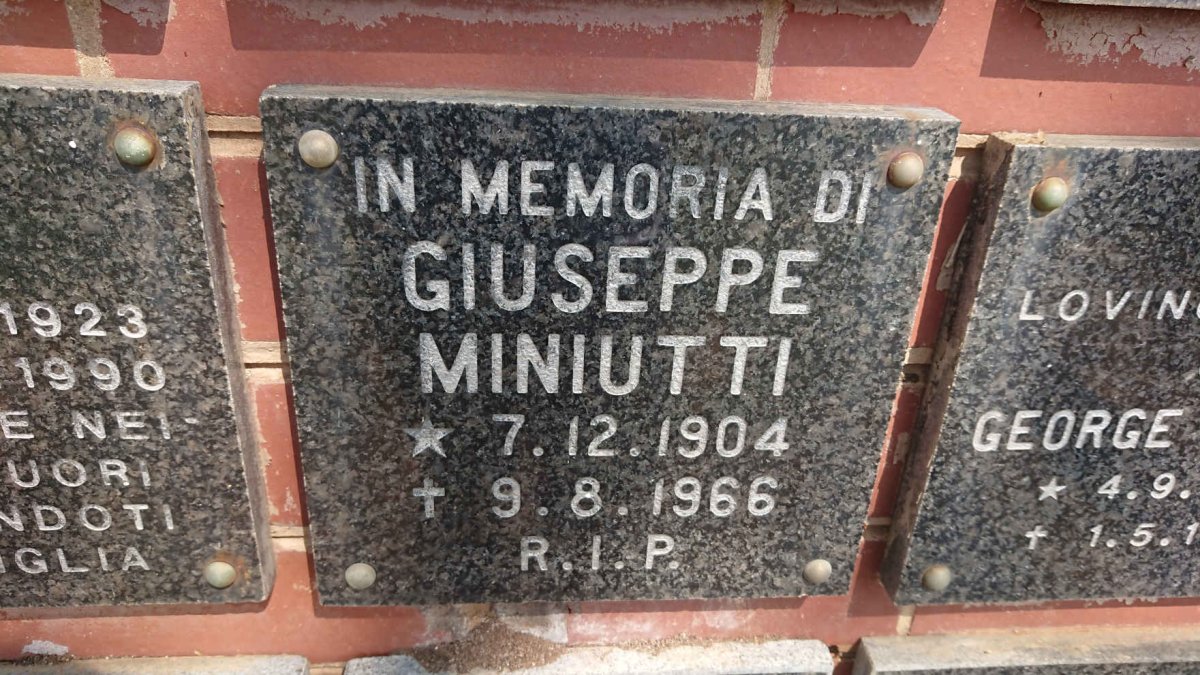 MINIUTTI Giuseppe 1904-1996