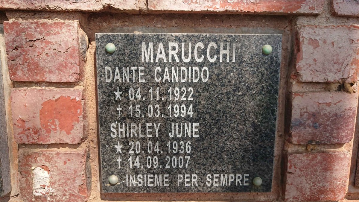 MARUCCHI Dante Candido 1922-1994 :: MARUCCHI Shirley June 1936-2007