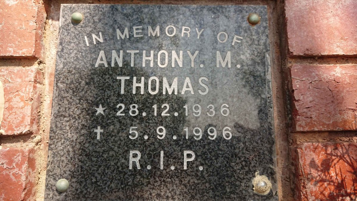 THOMAS Anthony M. 1936-1996