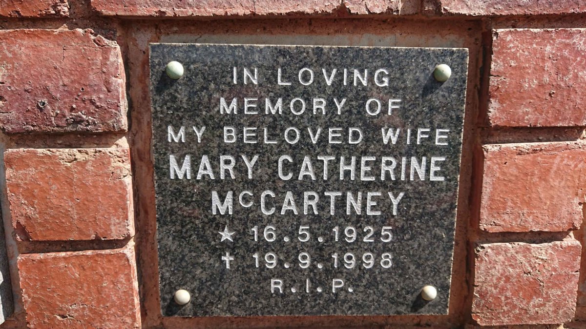 McCARTNEY Mary Catherine 1925-1998