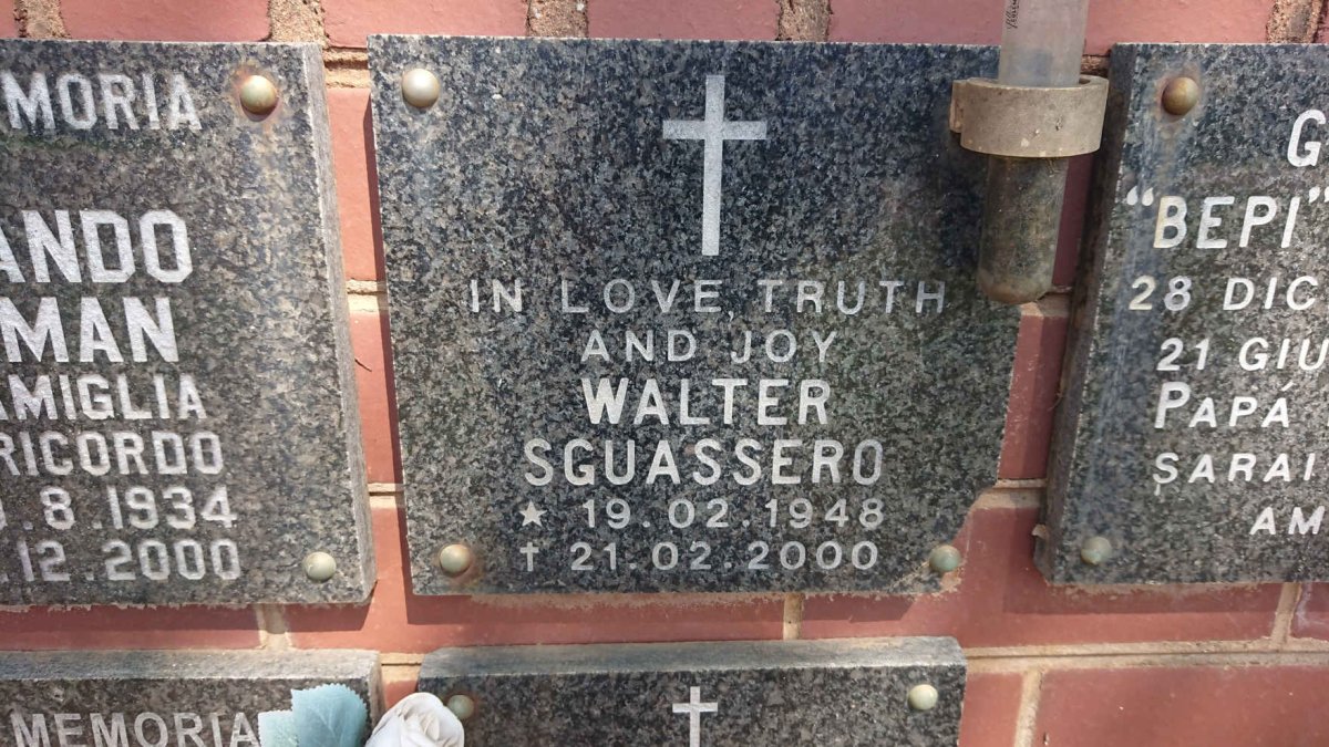 SGUASSERO Walter 1948-2000