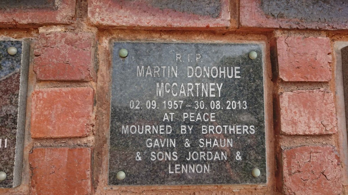 McCARTNEY Martin Donohue 1957-2013