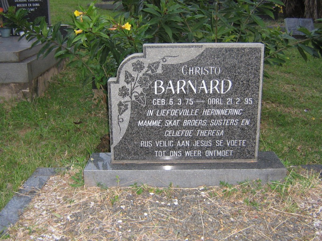 BARNARD Christo 1975-1995