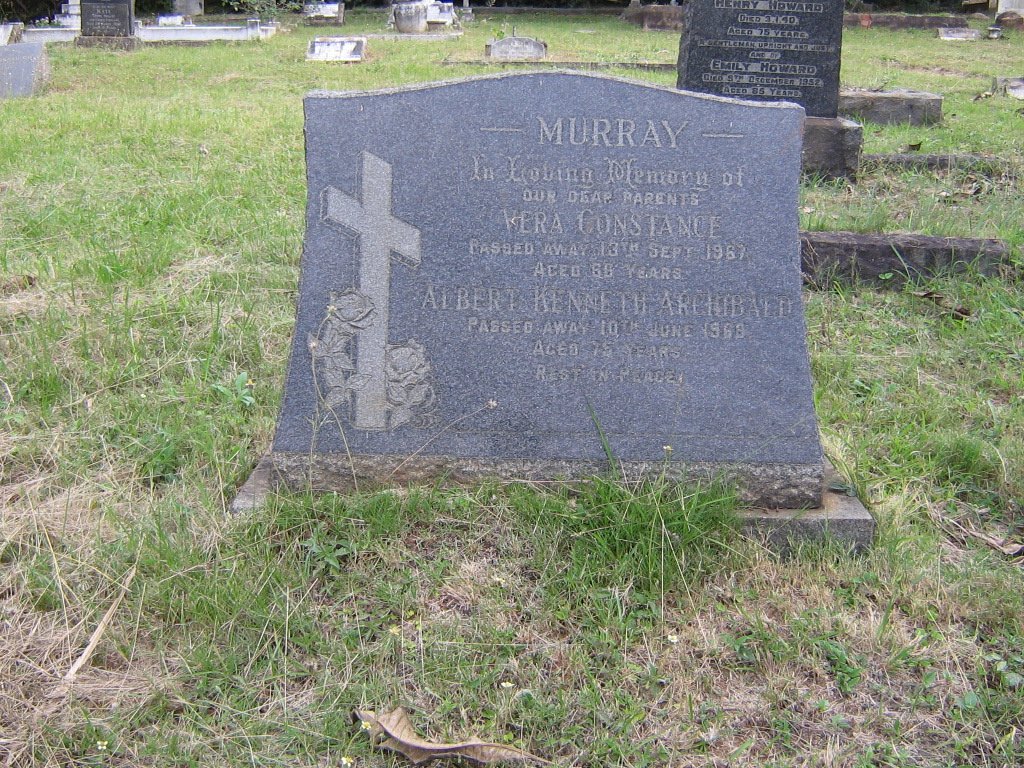 MURRAY Albert Kenneth Archibald -1968 &amp; Vera Constance -1967