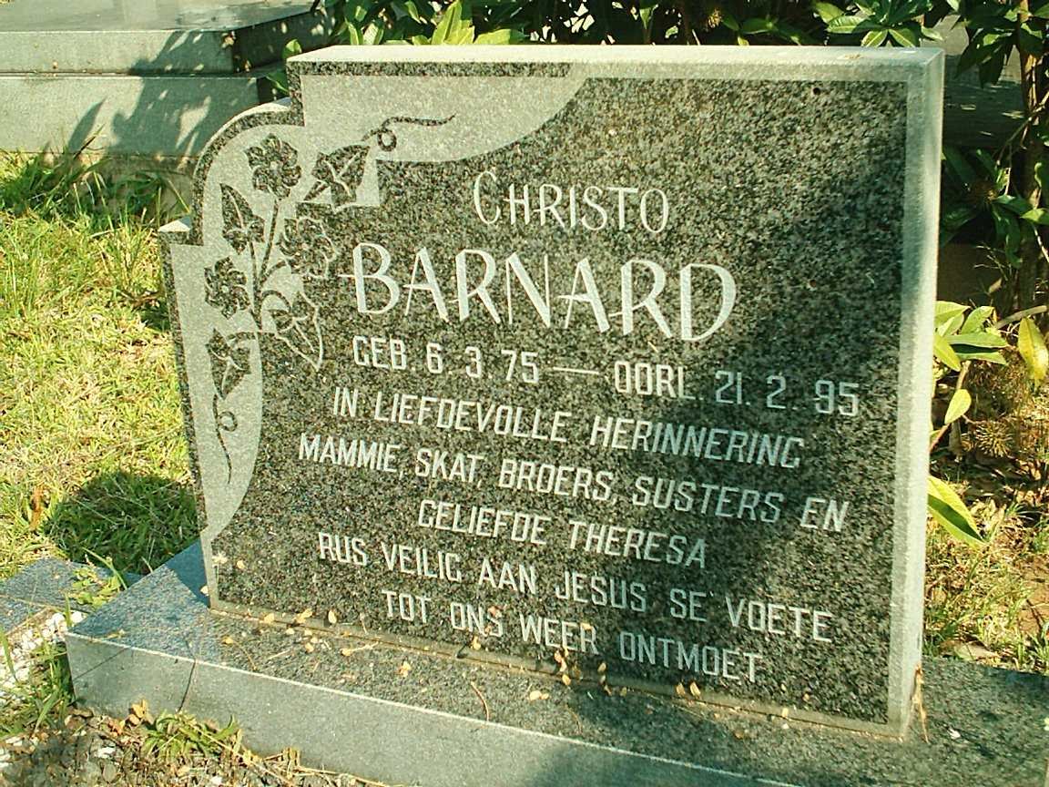 BARNARD Christo 1975-1995