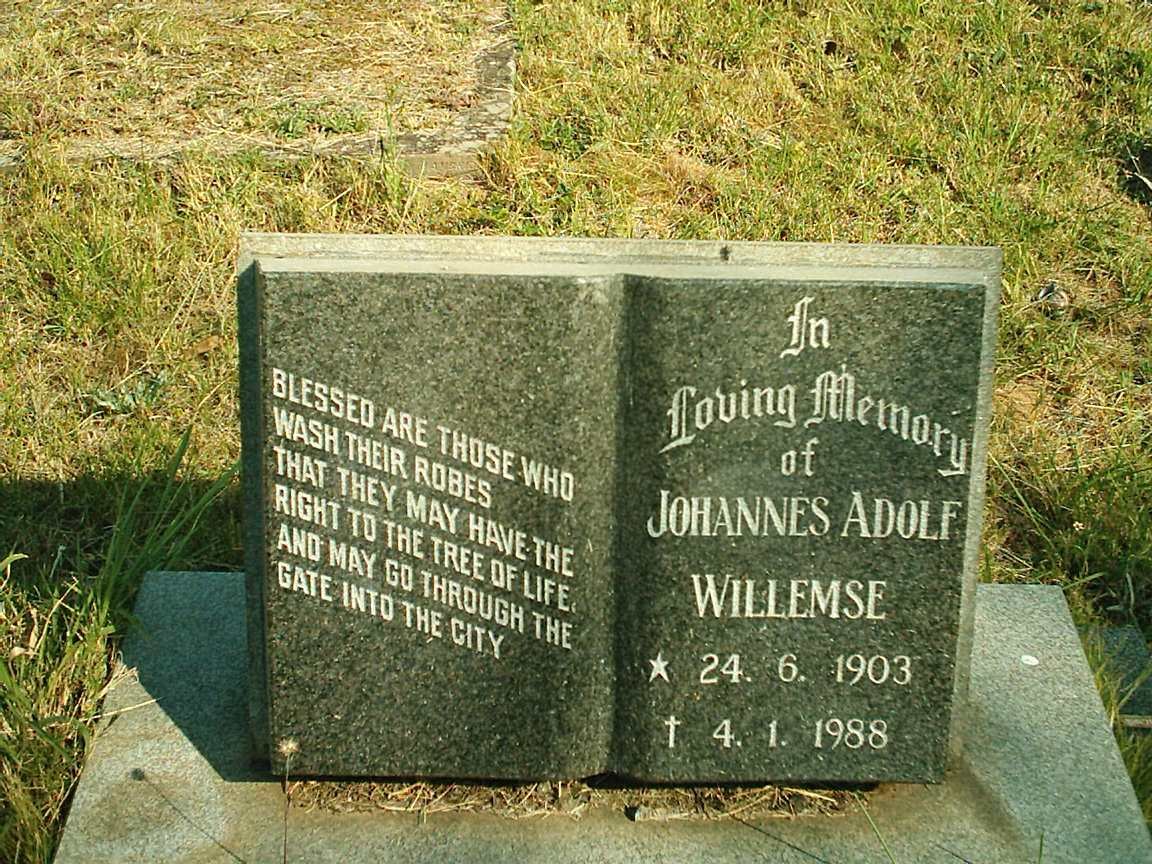 WILLEMSE Johannes Adolf 1903-1988