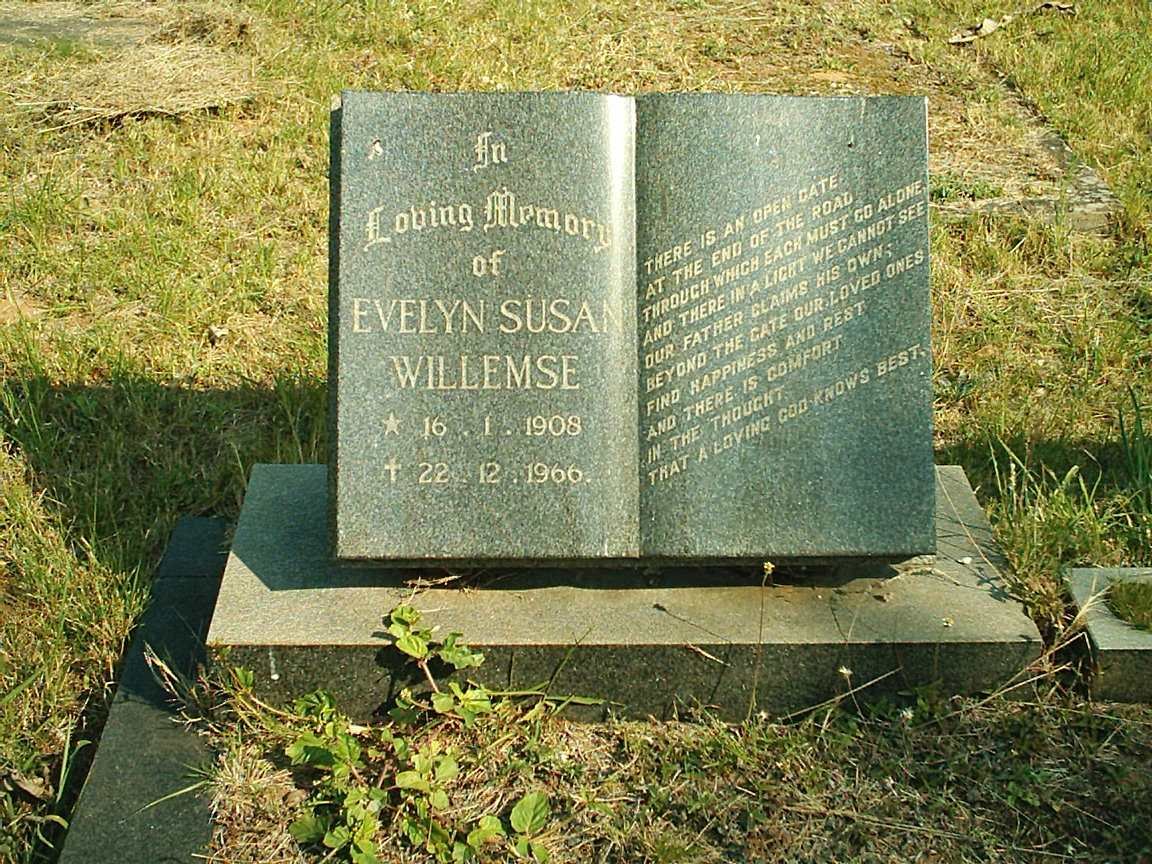 WILLEMSE  Evelyn Susan 1908-1966