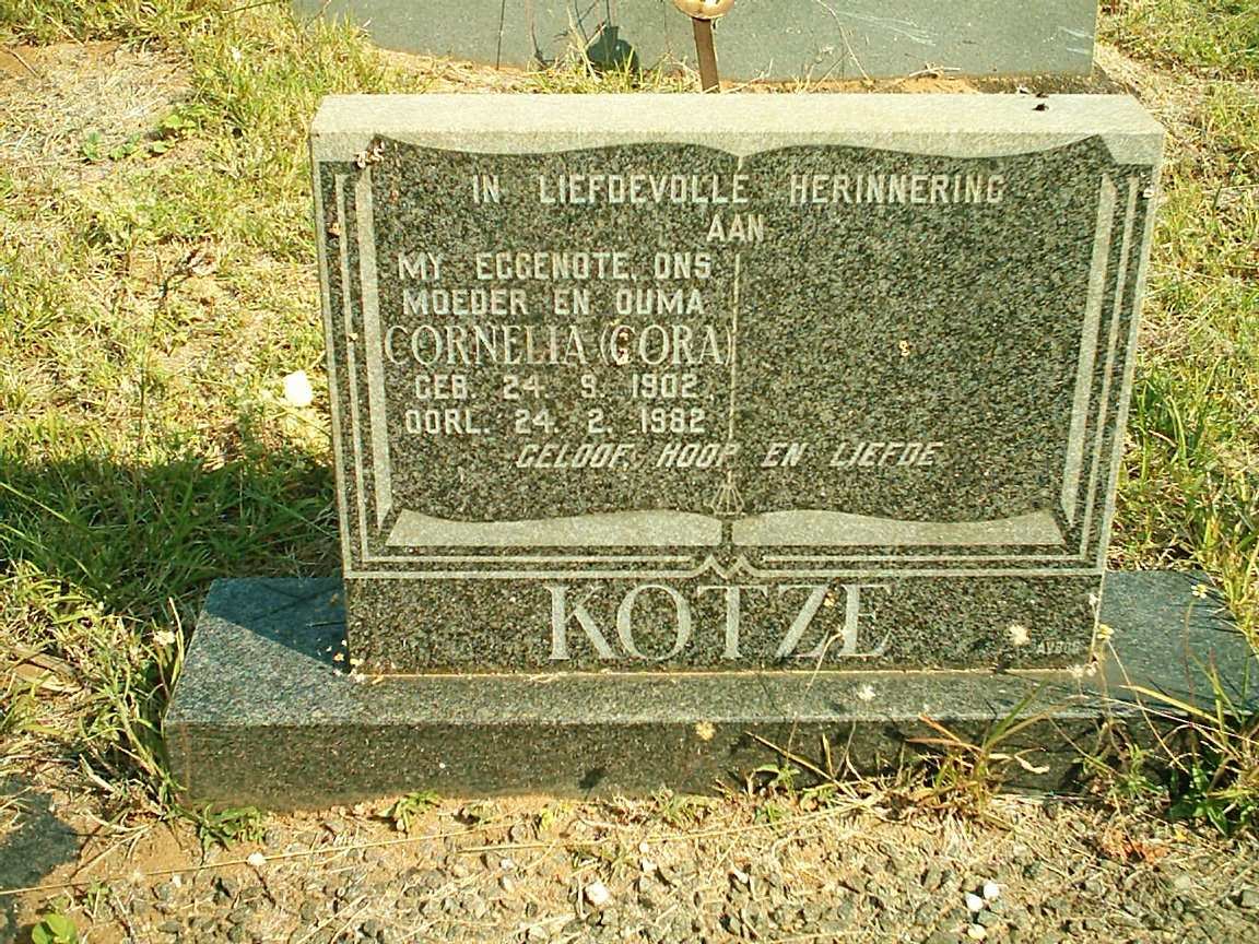 KOTZE Cornelia 1902-1982