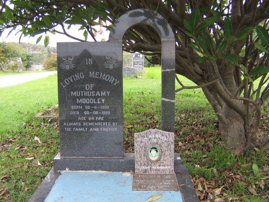 MOODLEY Muthusamy 1905-1989 :: MOODLEY Cindy ??-??