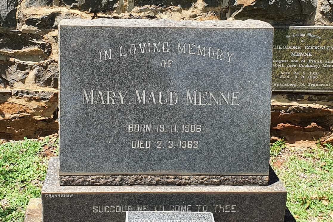 MENNE Mary Maud 1906-1963