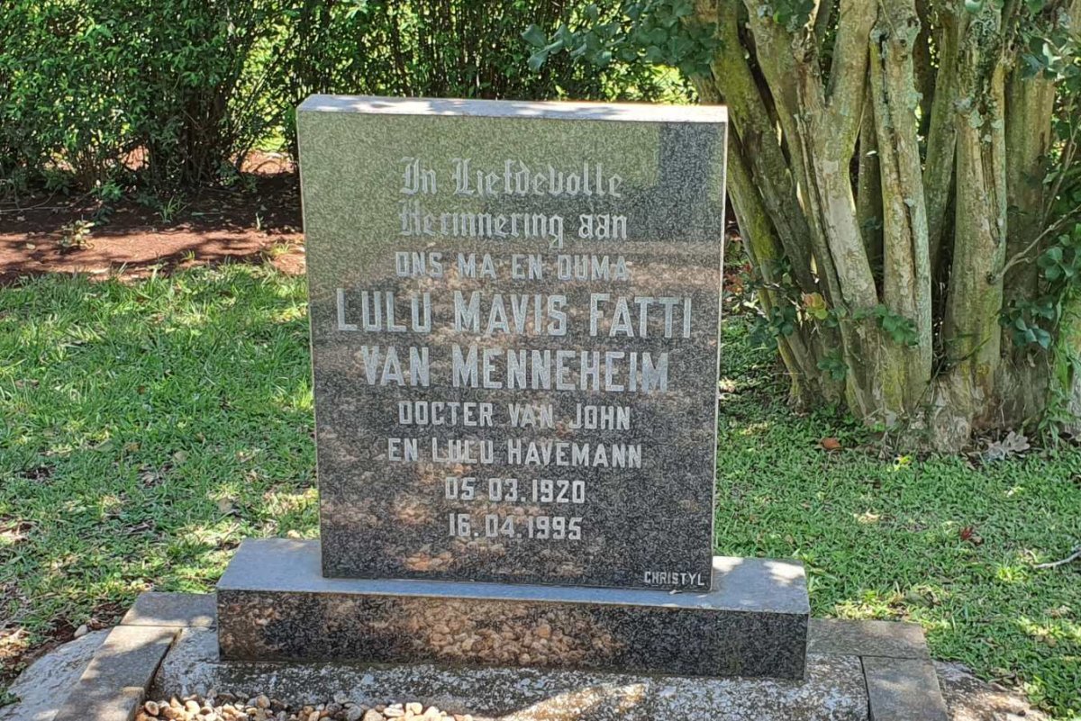FATTI Lulu Mavis nee HAVEMANN 1920-1995