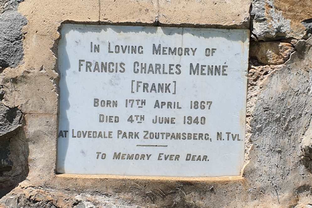 MENNE Francis Charles 1867-1940