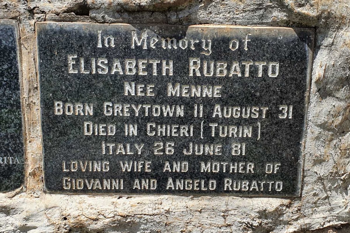 RUBATTO Elisabeth nee MENNE 1931-1981