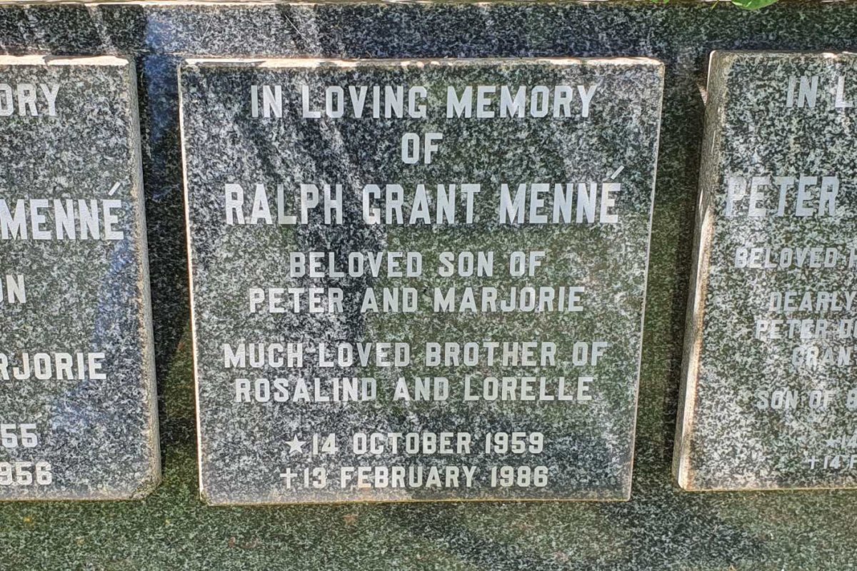 MENNE Ralph Grant 1959-1986
