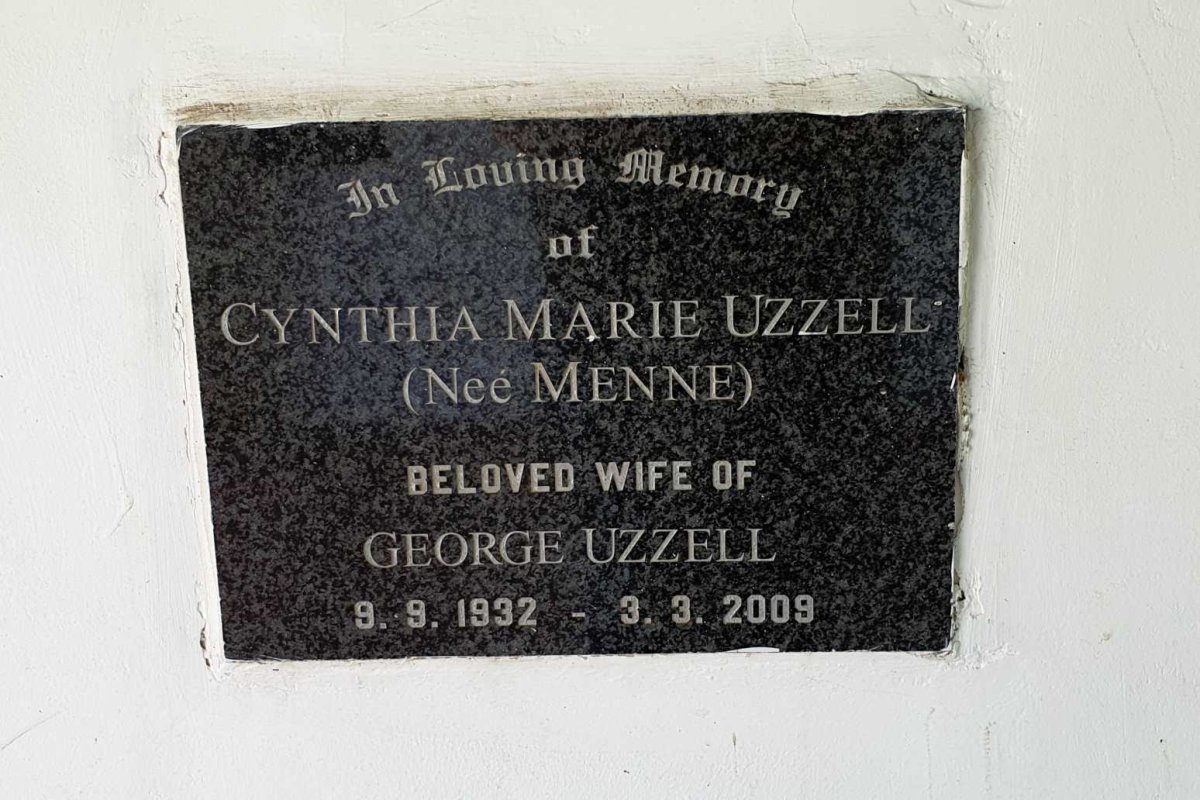 UZZELL Cynthia Marie nee MENNE 1932-2009