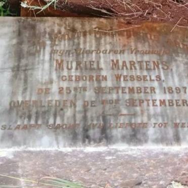 MARTENS Muriel nee WESSELS 1897-1919