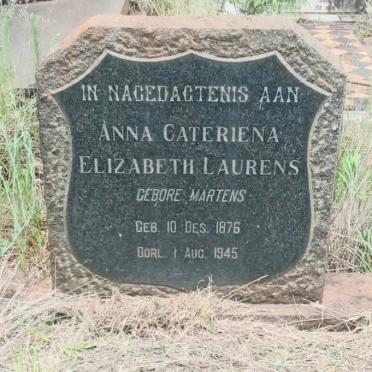 LAURENS Anna Cateriena Elizabeth nee MARTENS 1876-1945