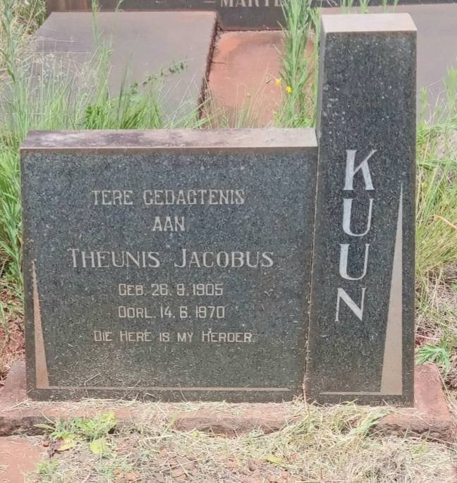 KUUN Theunis Jacobus 1905-1970