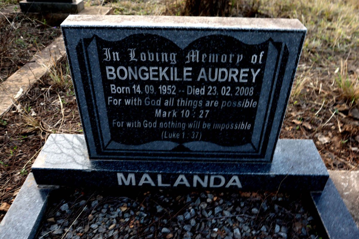 MALANDA Bongekile Audrey 1952-2008