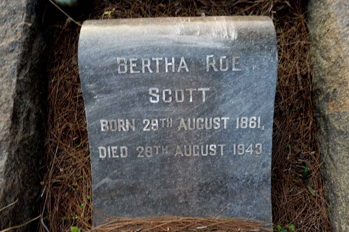 SCOTT Bertha Roe 1861-1943
