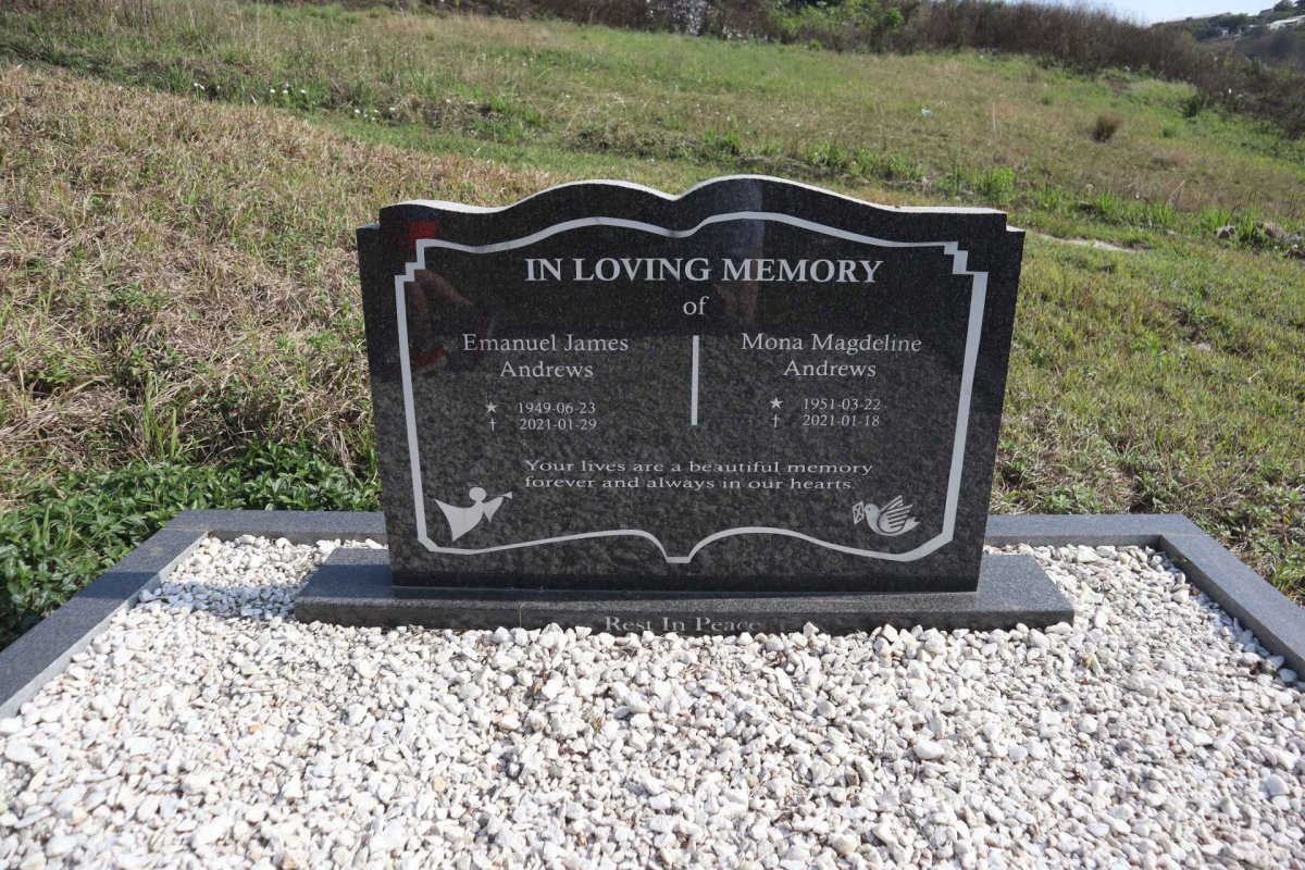 ANDREWS Emanuel James 1949-2021 & Mona Magdeline 1951-2021