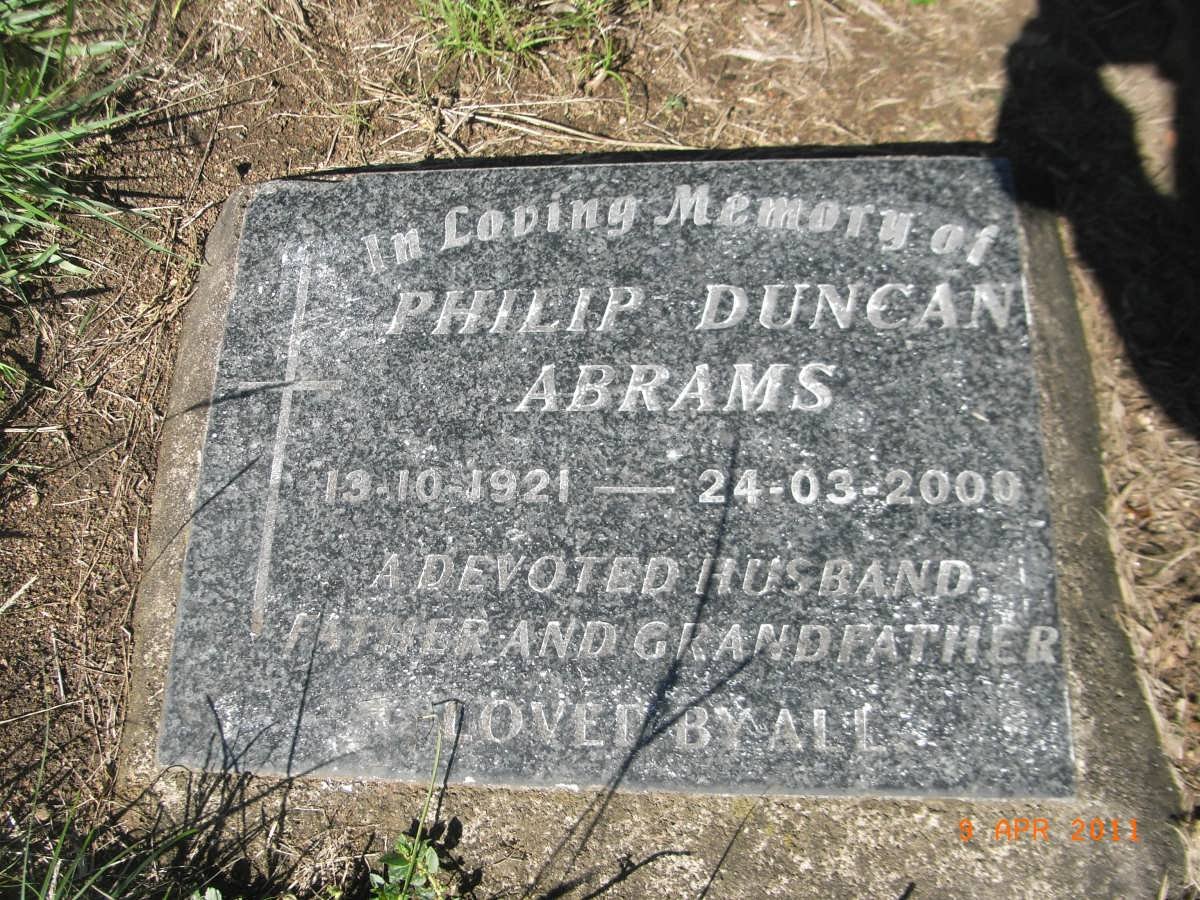 ABRAMS Philip Duncan 1921-2000