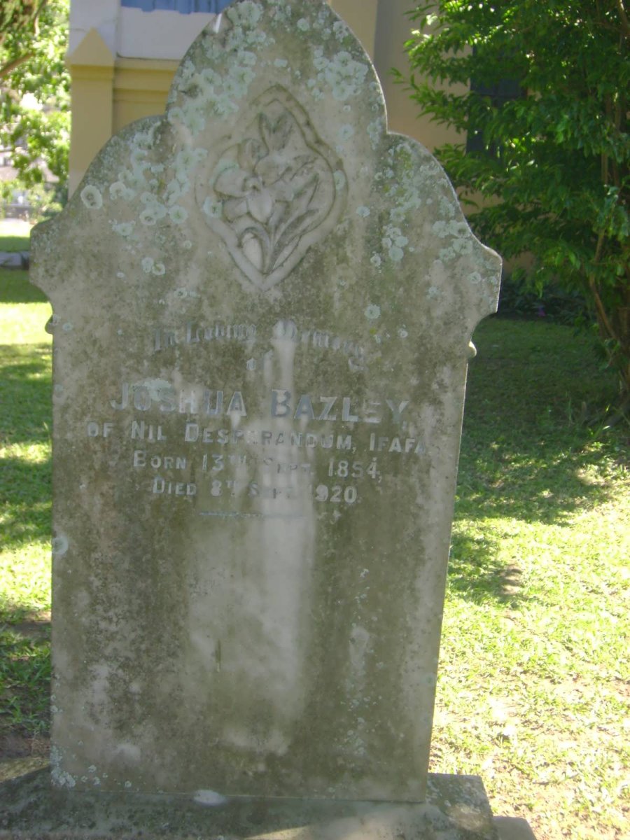 BAZLEY Joshua 1854-1920