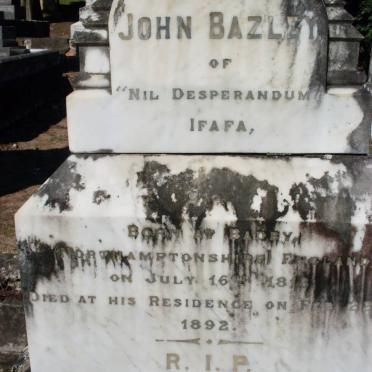 BAZLEY John 1813-1892