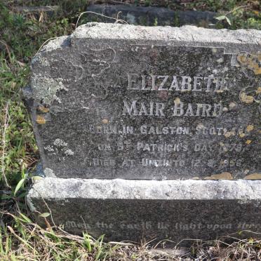 BAIRD Elizabeth Mair 1879-1956