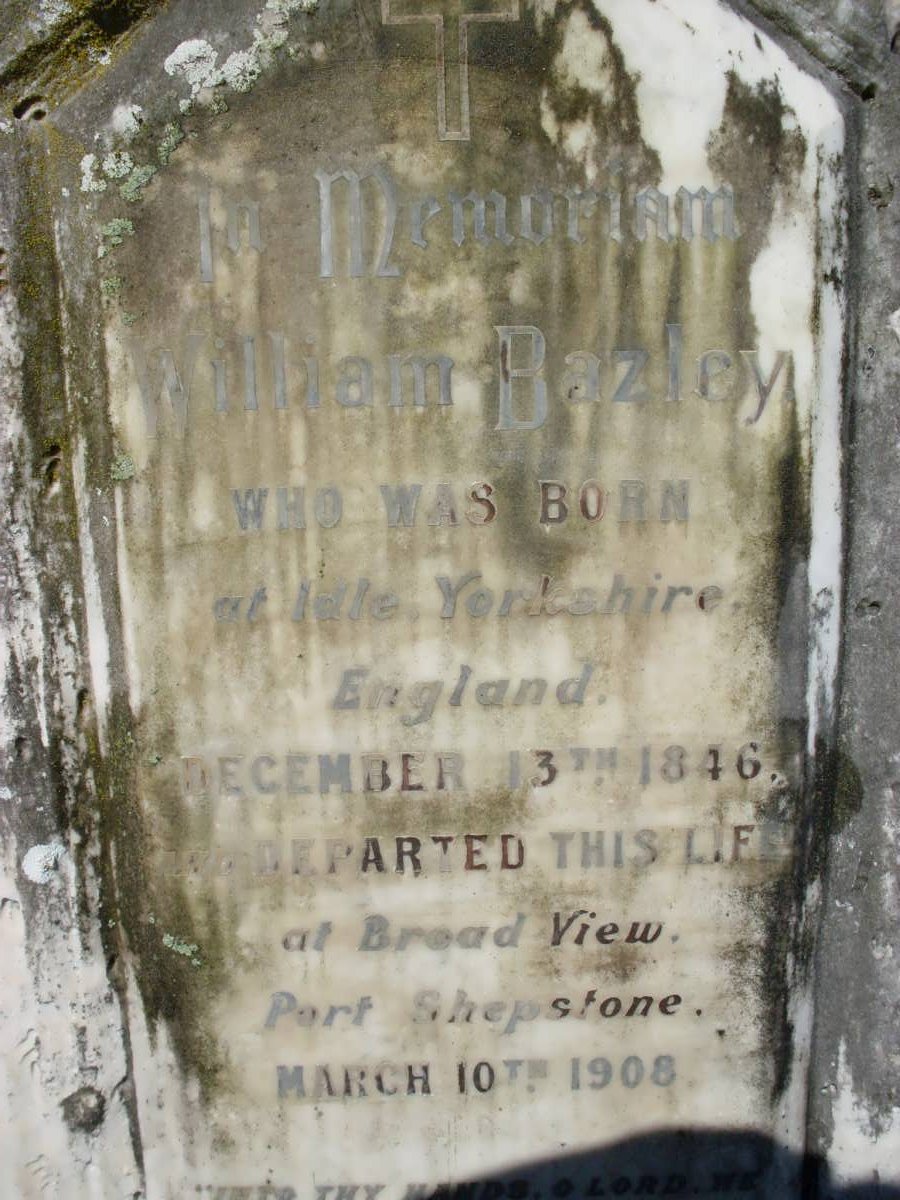 BAZLEY William 1846-1908