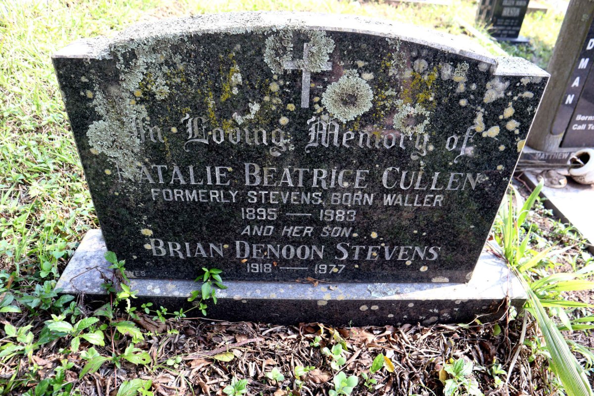 CULLEN Natalie Beatrice formerly STEVENS nee WALLER 1895-1983 :: STEVENS Brian Denoon 1918-1977
