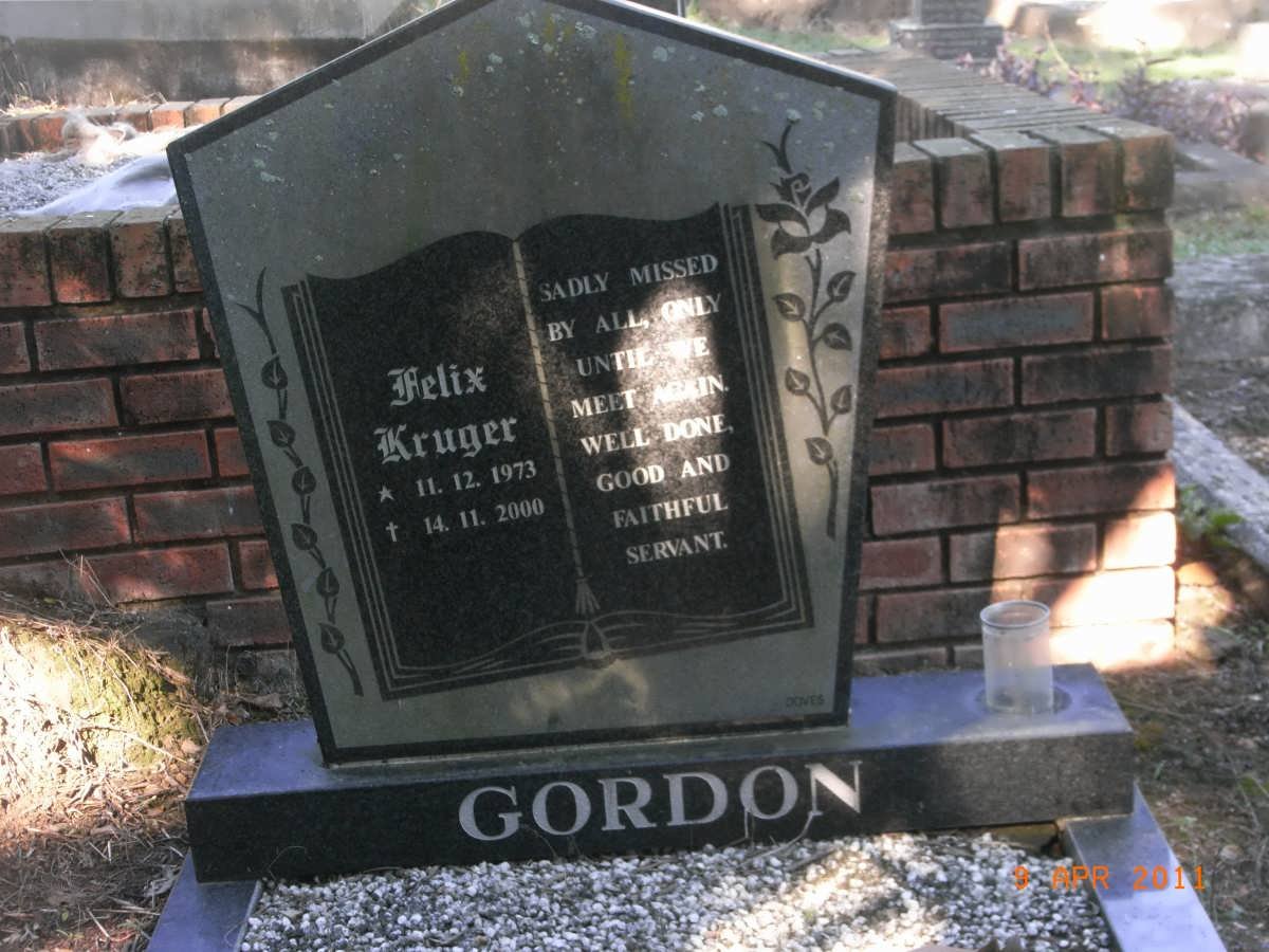 GORDON Felix Kruger 1973-2000