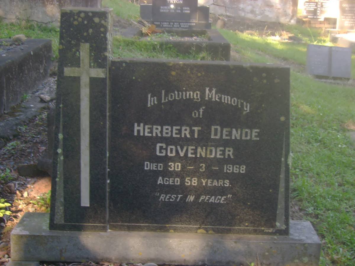 GOVENDER Herbert Dende -1968