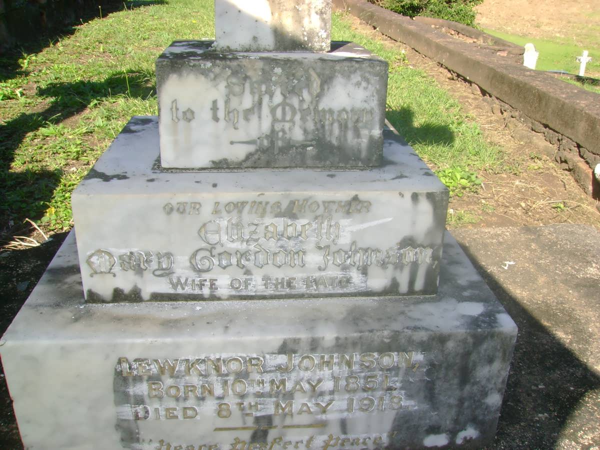 JOHNSON Elizabeth Mary Gordon 1851-1918