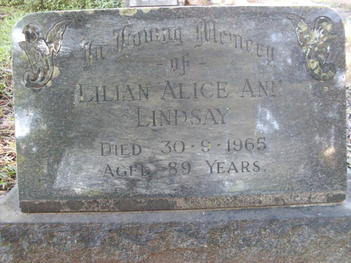 LINDSAY Lilian Alice Ann -1965
