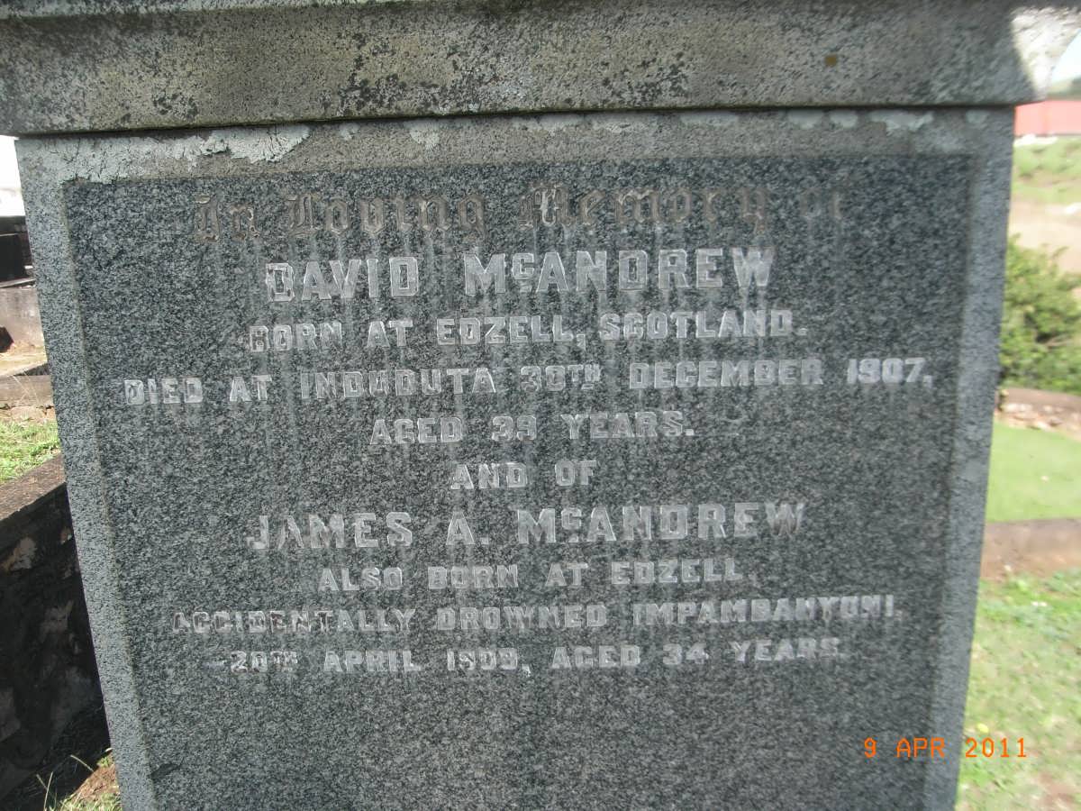 McANDREW David -1907 :: McANDREW James A -1909
