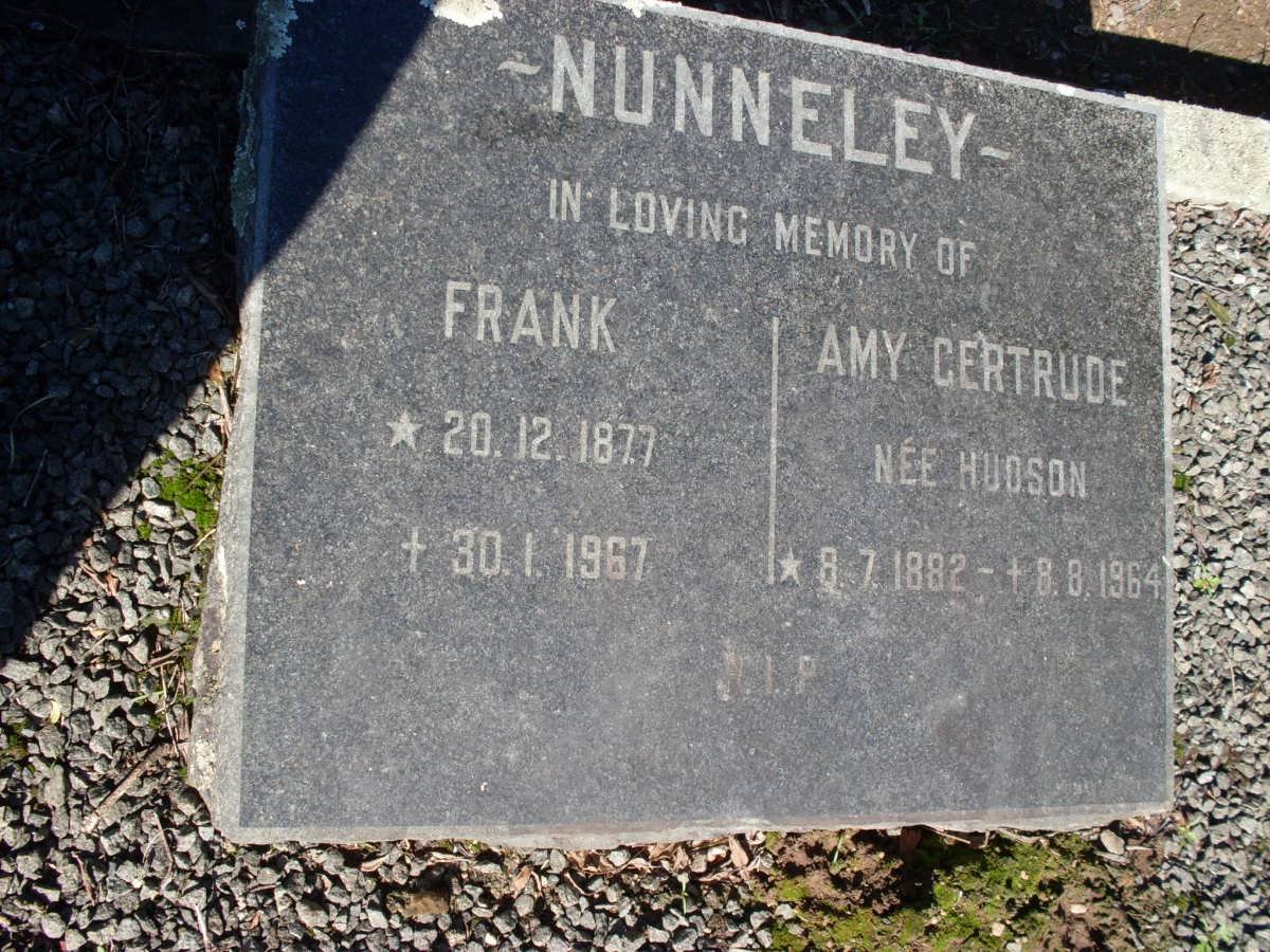 NUNNELEY Frank 1877-1967 &amp; Amy Gertrude HUDSON 1882-1964