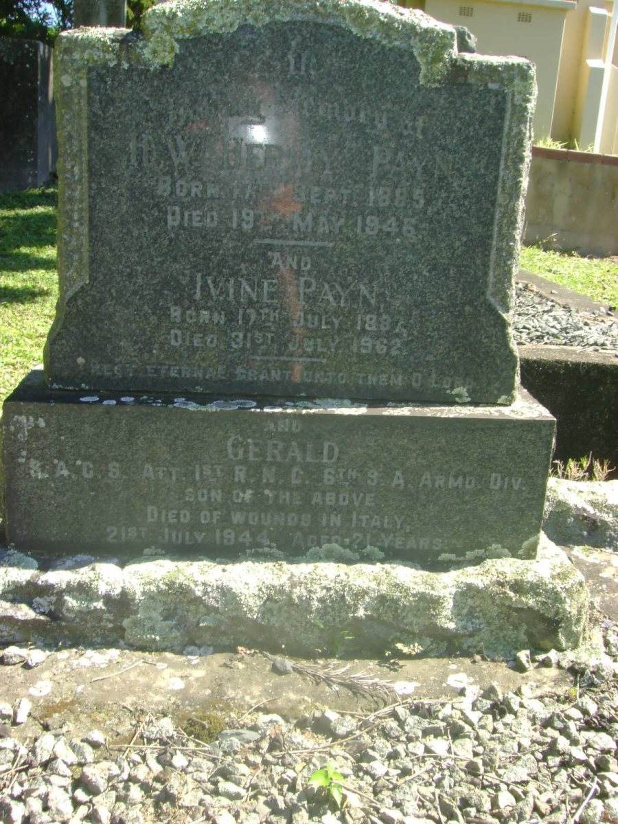 PAYN H.W. Hermy 1885-1946 &amp; Ivine 1887-1962 :: PAYN Gerald -1944