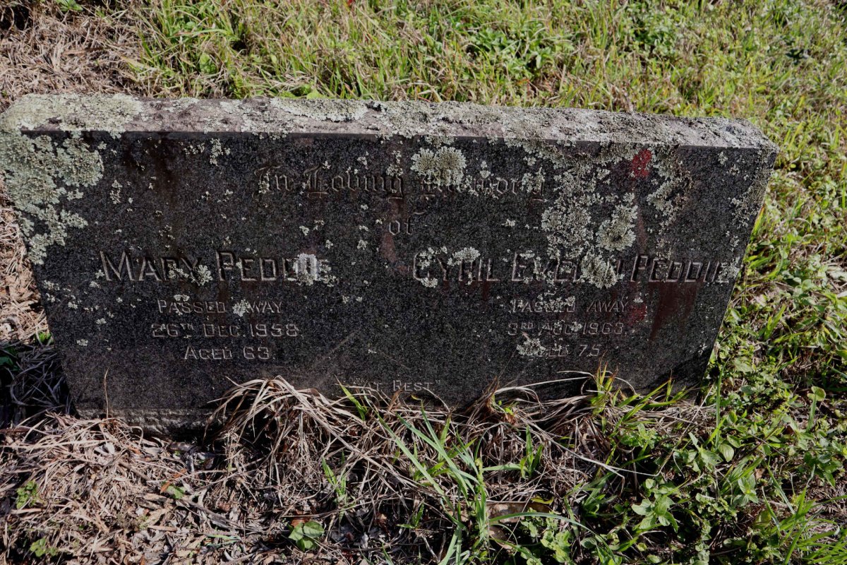 PEDDIE Cyril Evelyn -1963 & Mary -1958
