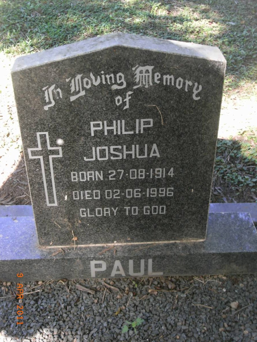PAUL Philip Joshua 1914-1996